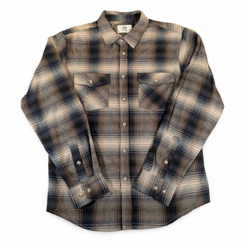 NWT PX Plaid Flannel Shirt Mens Medium